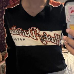 Harley-Davidson Black and Cream Graphic longsleeve
